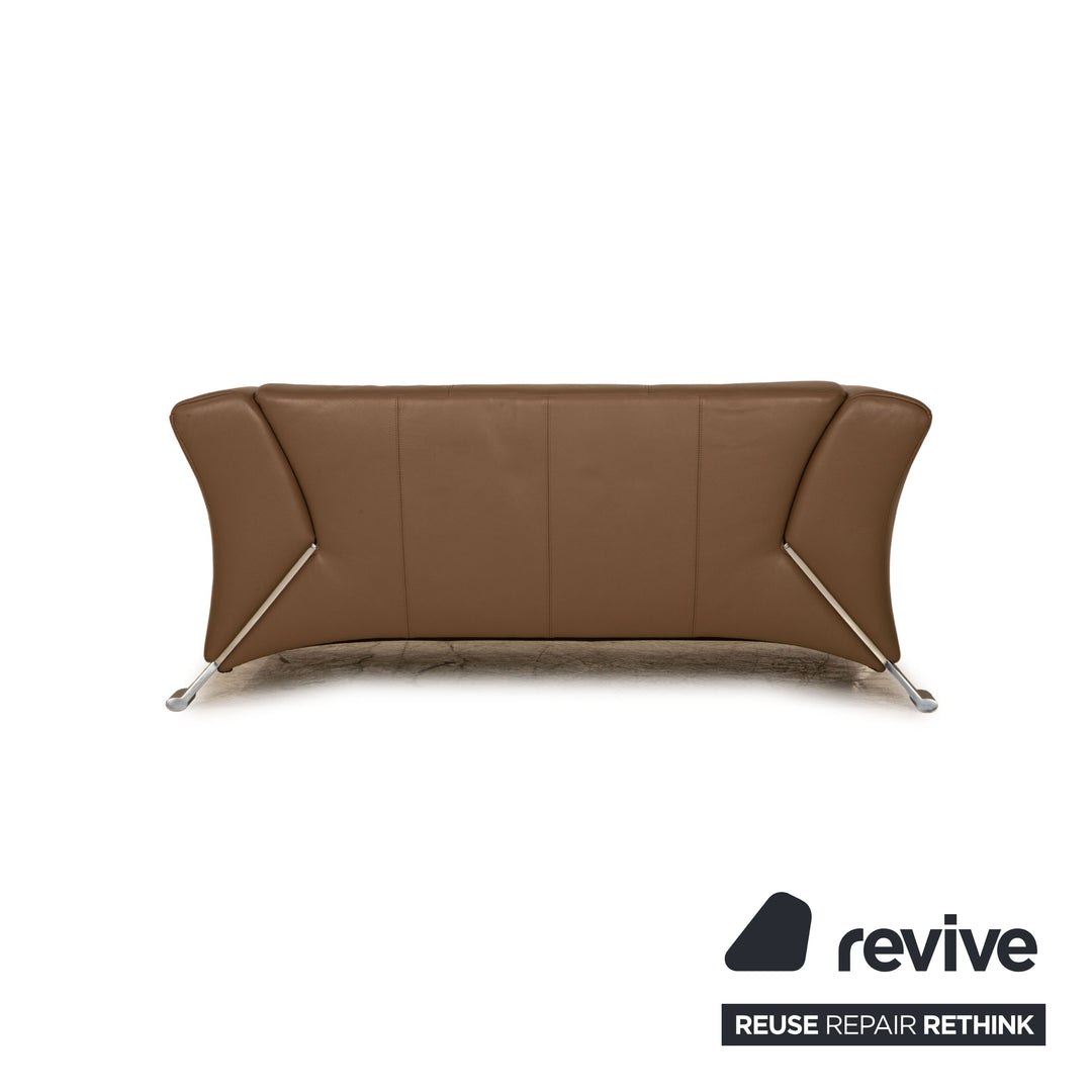 Rolf Benz 322 leather two-seater beige sofa couch