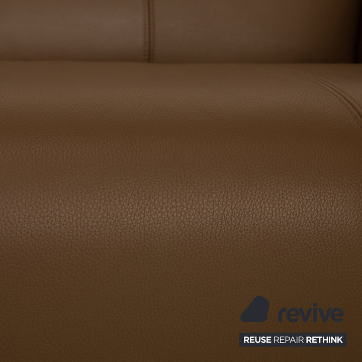 Rolf Benz 322 leather two-seater beige sofa couch
