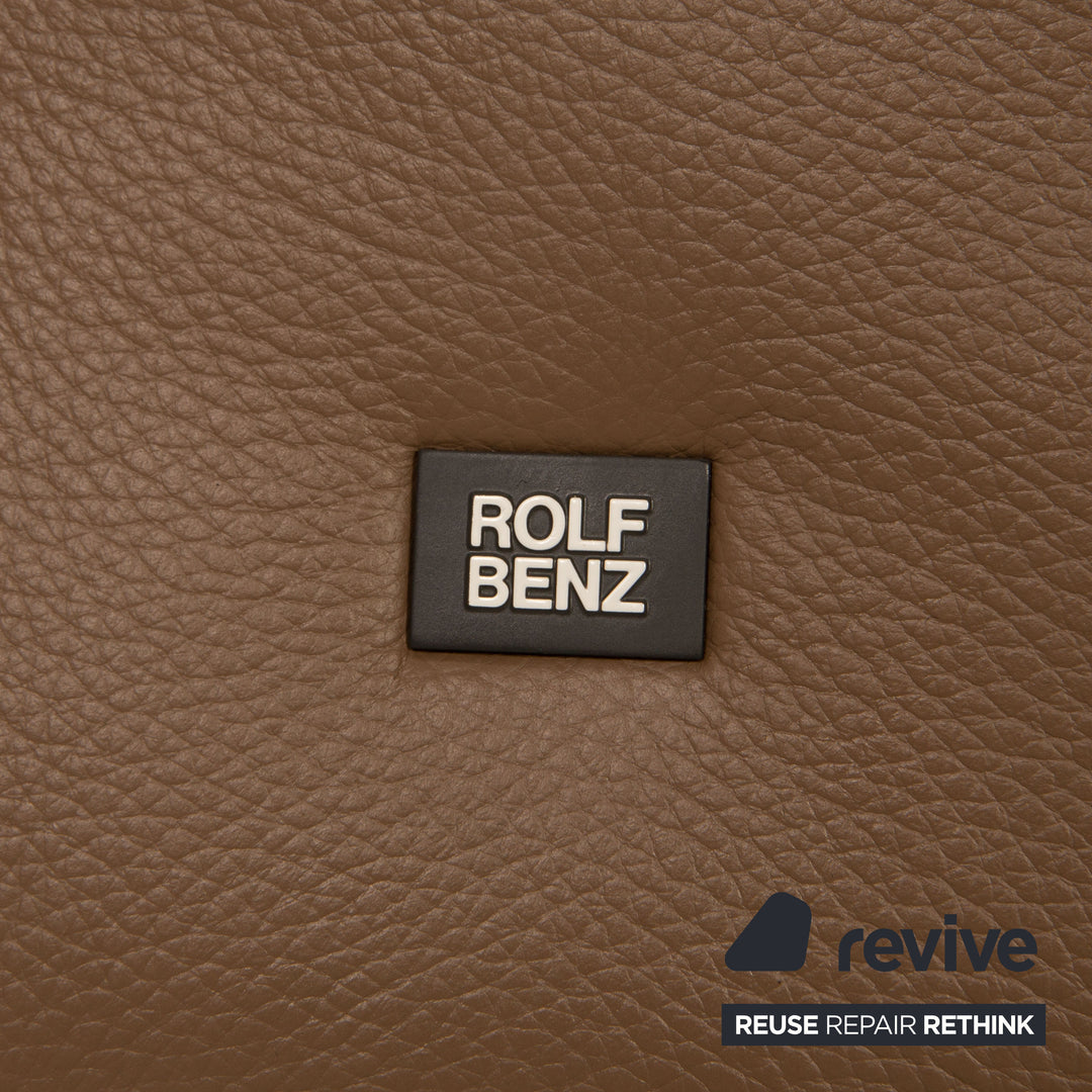 Rolf Benz 322 leather two-seater beige sofa couch