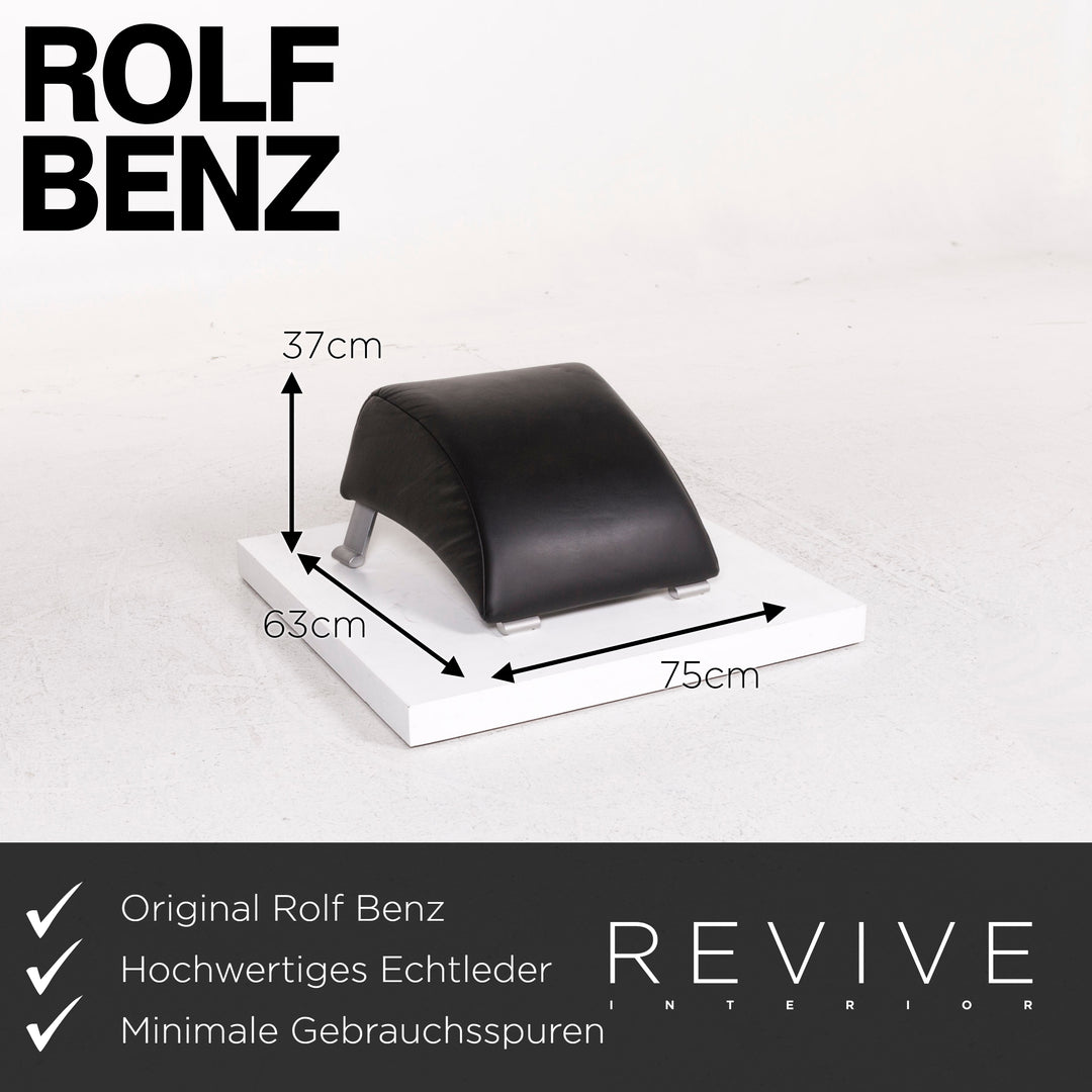 Rolf Benz 322 Sessel Garnitur Schwarz 1x Sessel 1x Hocker #12376