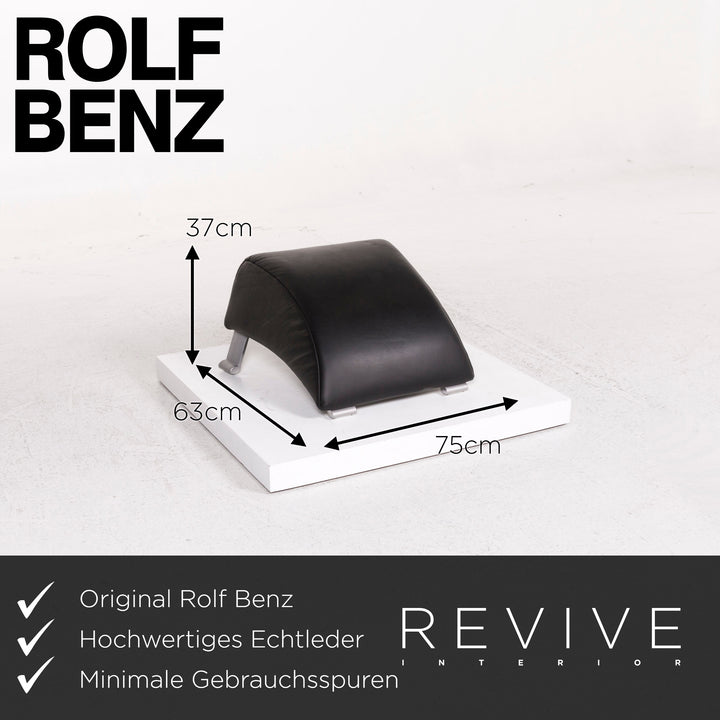 Rolf Benz 322 Sessel Garnitur Schwarz 1x Sessel 1x Hocker #12376