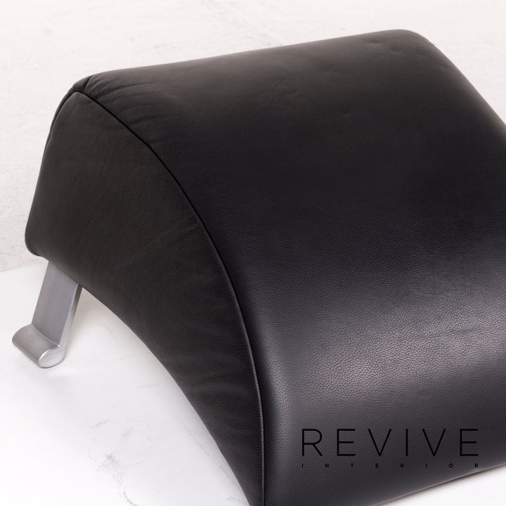 Rolf Benz 322 Sessel Garnitur Schwarz 1x Sessel 1x Hocker #12376
