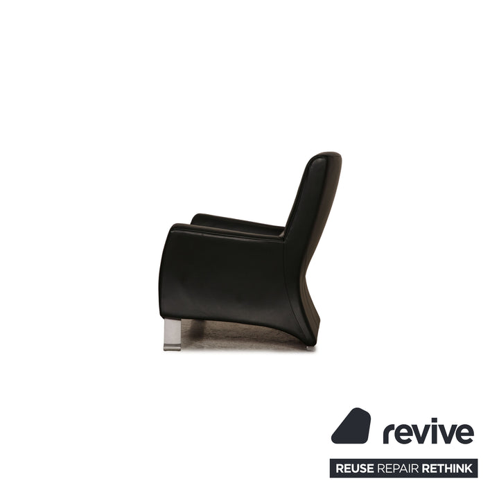 Rolf Benz 322 Fauteuil en cuir noir