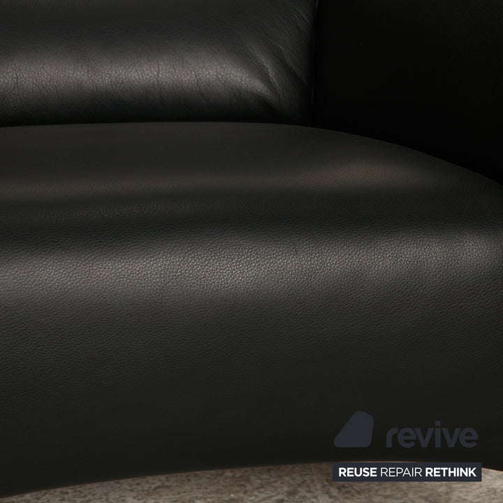 Rolf Benz 322 Fauteuil en cuir noir