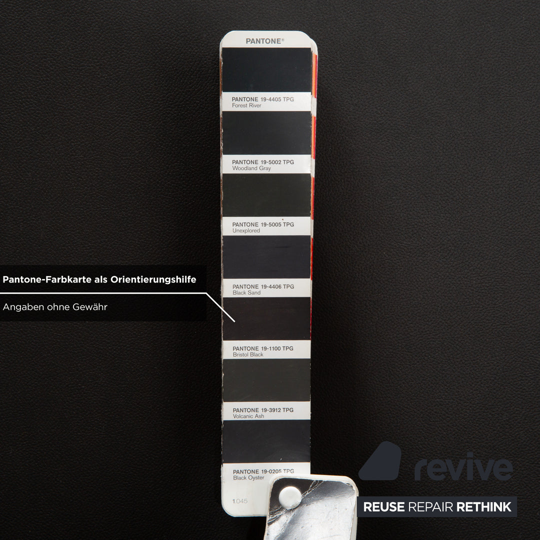 Rolf Benz 322 vegan leather three-seater anthracite dark grey sofa couch new cover