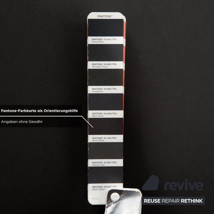 Rolf Benz 322 vegan leather three-seater anthracite dark grey sofa couch new cover