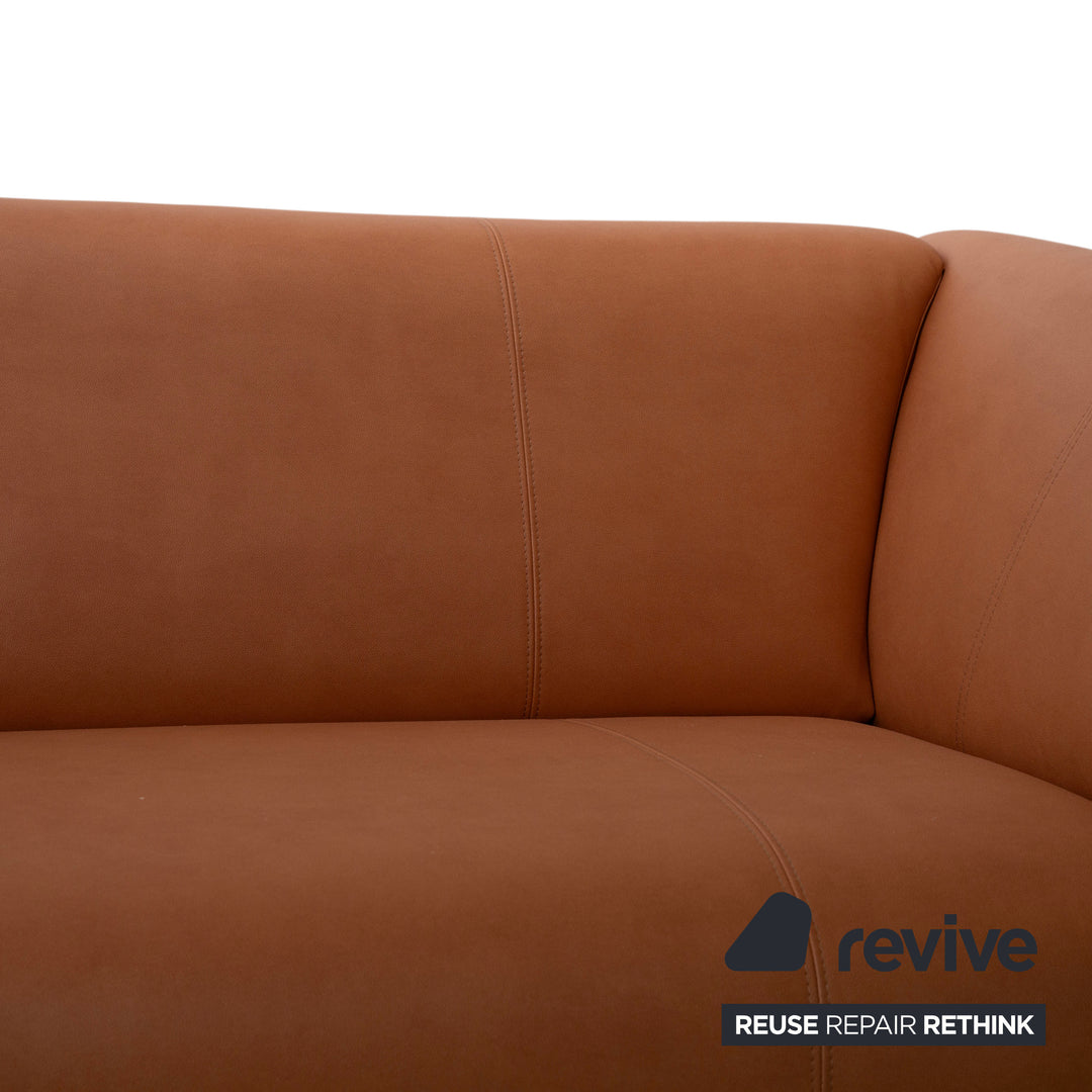 Rolf Benz 322 vegansk læder to-personers sofa brun cognac sofa ombetrukket GAVIN 103