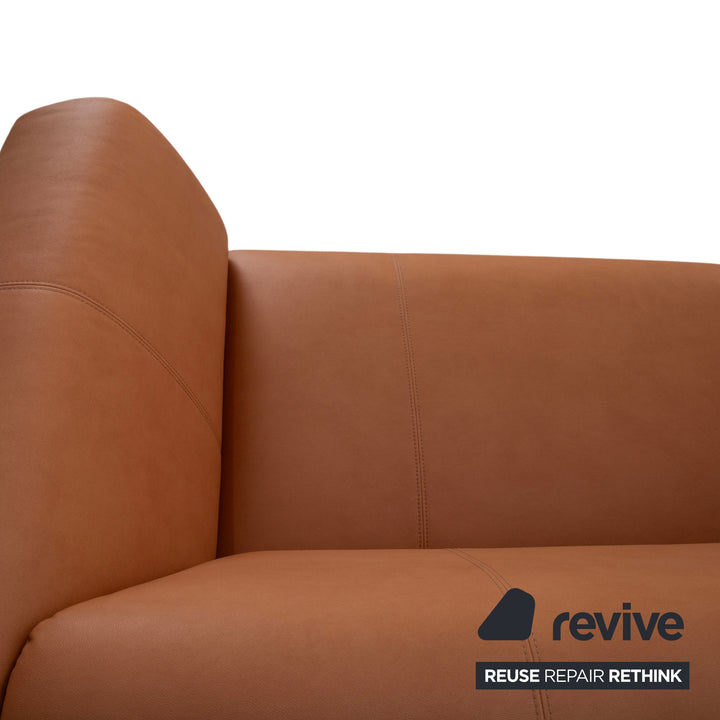 Rolf Benz 322 veganes Leder Zweisitzer Braun Cognac Sofa Couch Neubezug GAVIN 103