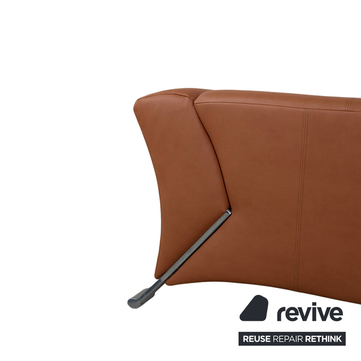 Rolf Benz 322 veganes Leder Zweisitzer Braun Cognac Sofa Couch Neubezug GAVIN 103