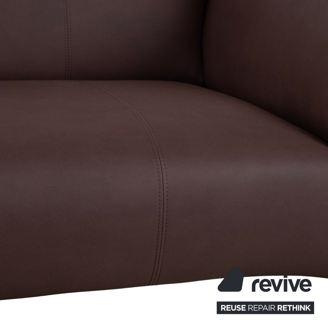 Rolf Benz 322 veganes Leder Zweisitzer Mokka Braun Sofa Couch Neubezug GAVIN 105