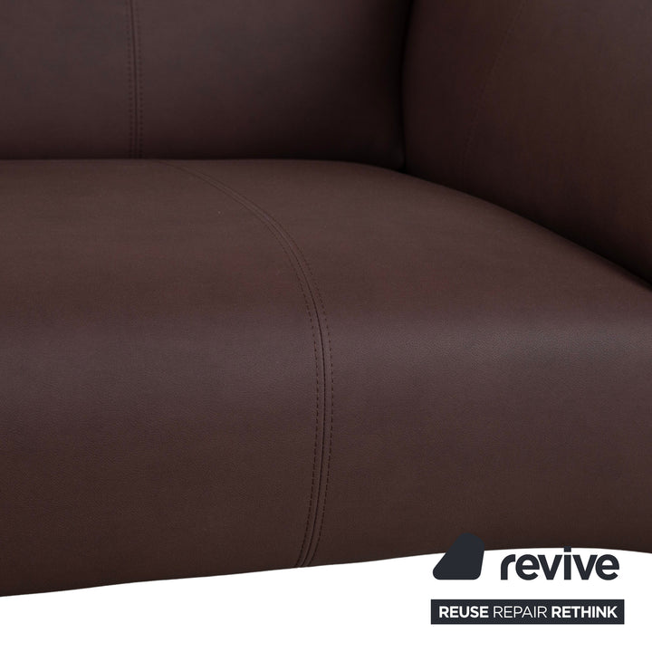 Rolf Benz 322 veganes Leder Zweisitzer Mokka Braun Sofa Couch Neubezug GAVIN 105