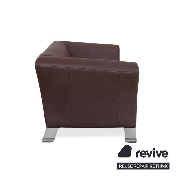 Rolf Benz 322 veganes Leder Zweisitzer Mokka Braun Sofa Couch Neubezug GAVIN 105