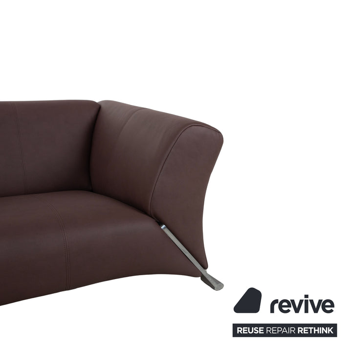 Rolf Benz 322 veganes Leder Zweisitzer Mokka Braun Sofa Couch Neubezug GAVIN 105
