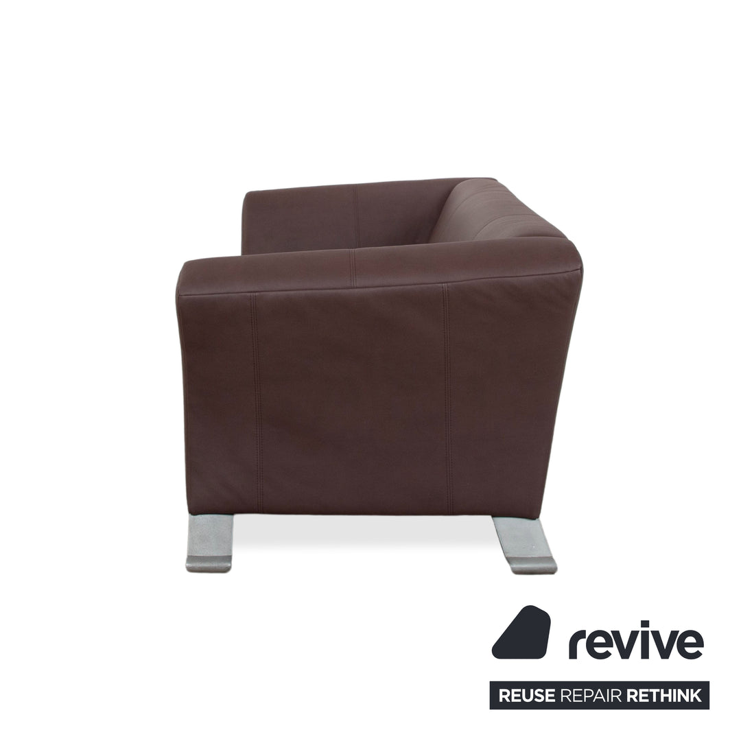 Rolf Benz 322 veganes Leder Zweisitzer Mokka Braun Sofa Couch Neubezug GAVIN 105
