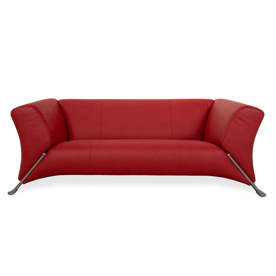 Rolf Benz 322 veganes Leder Zweisitzer Rot Sofa Couch Neubezug GAVIN 107