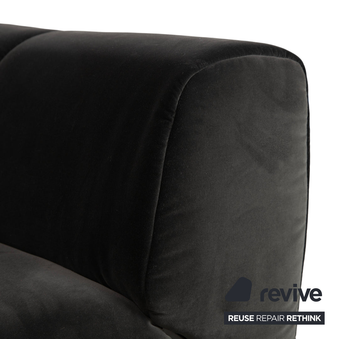 Rolf Benz 323 Stoff Dreisitzer Grau Sofa Couch