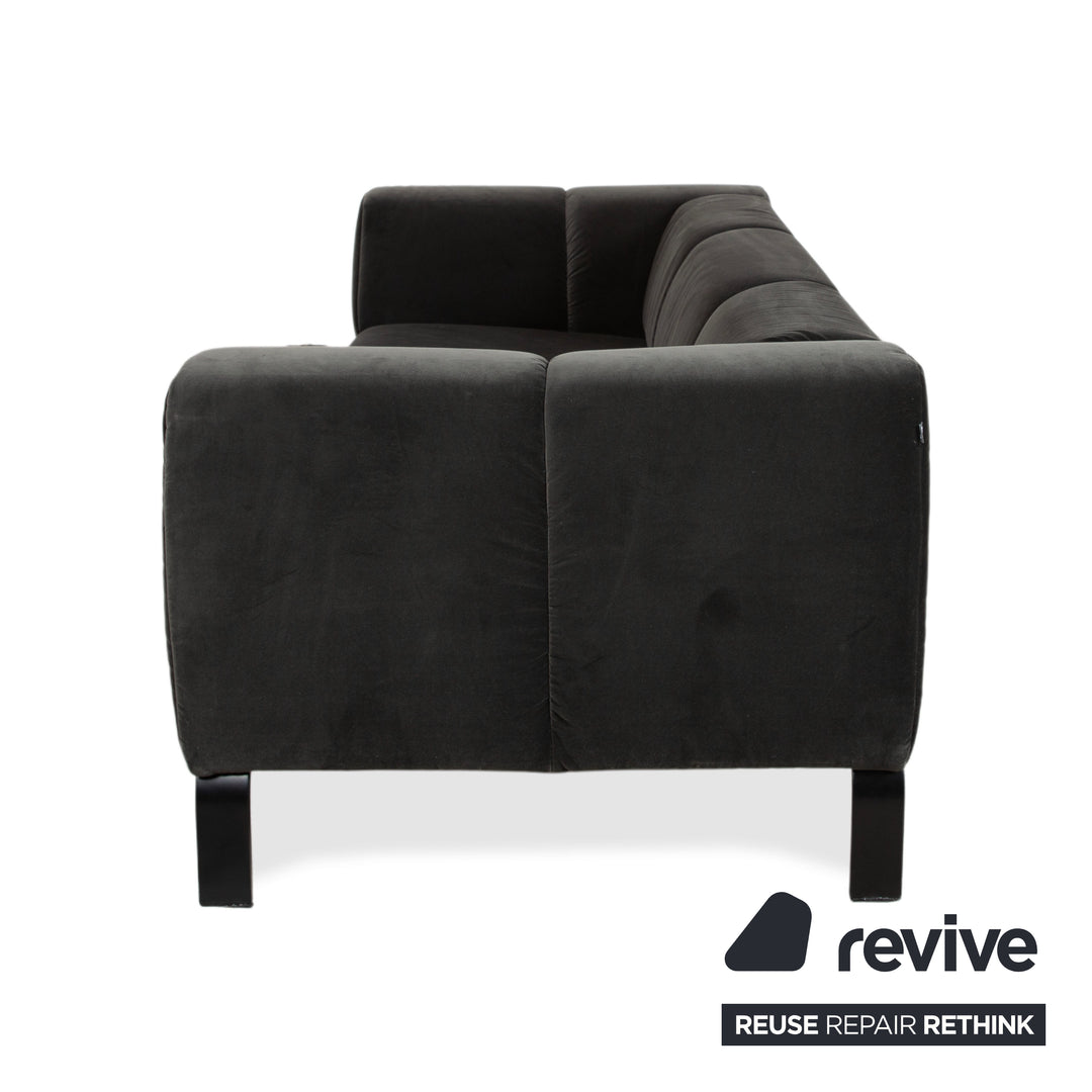 Rolf Benz 323 Stoff Dreisitzer Grau Sofa Couch