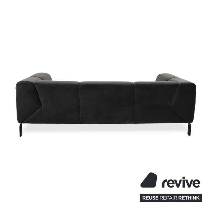 Rolf Benz 323 Stoff Dreisitzer Grau Sofa Couch
