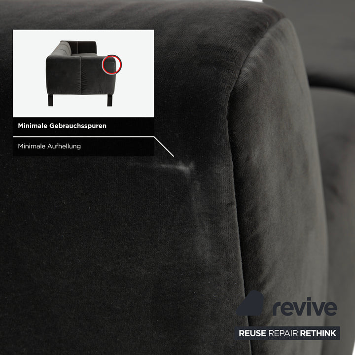 Rolf Benz 323 Stoff Dreisitzer Grau Sofa Couch