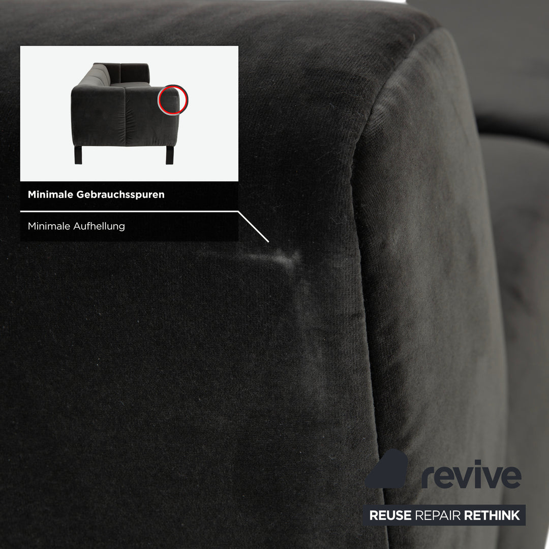 Rolf Benz 323 Stoff Dreisitzer Grau Sofa Couch