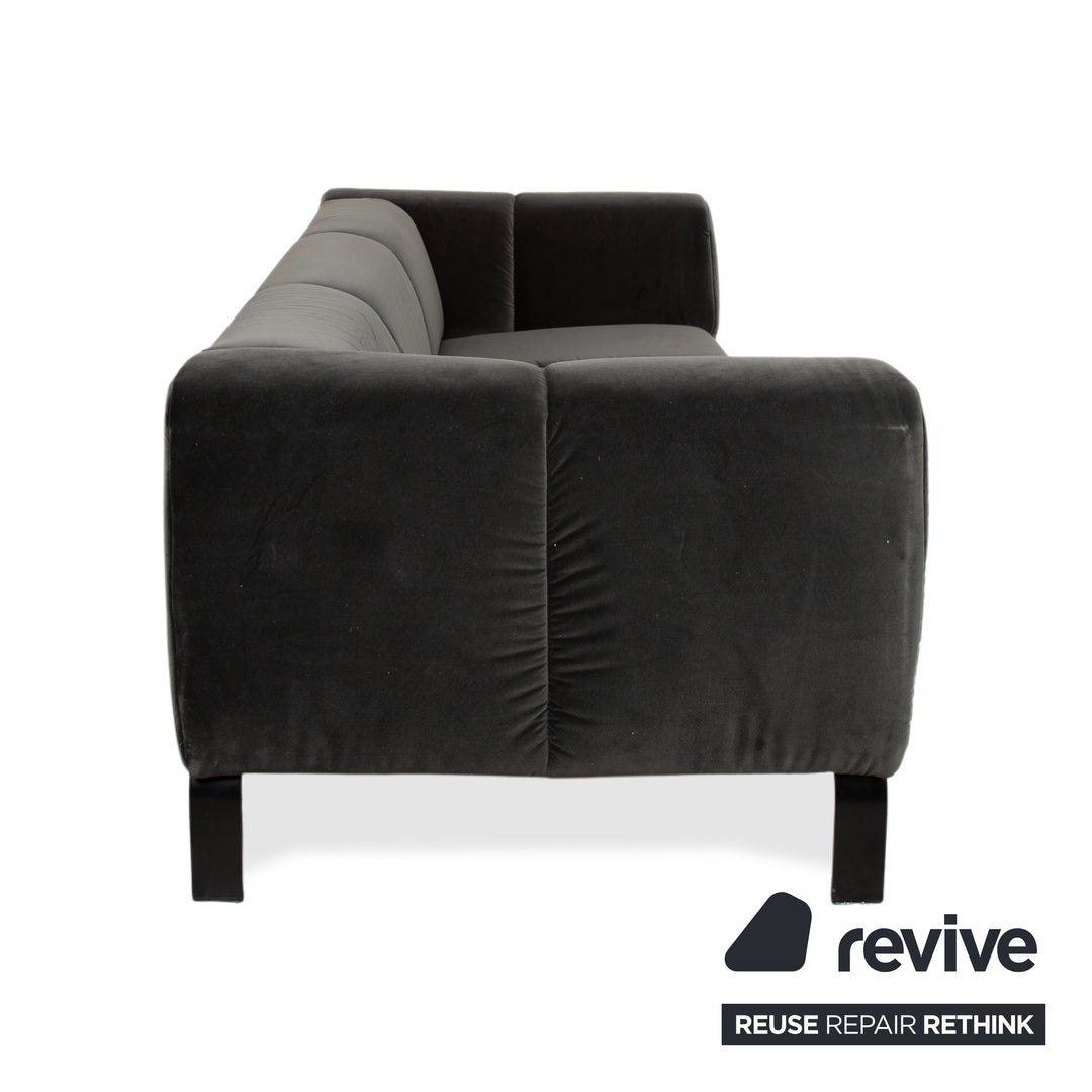 Rolf Benz 323 Stoff Dreisitzer Grau Sofa Couch