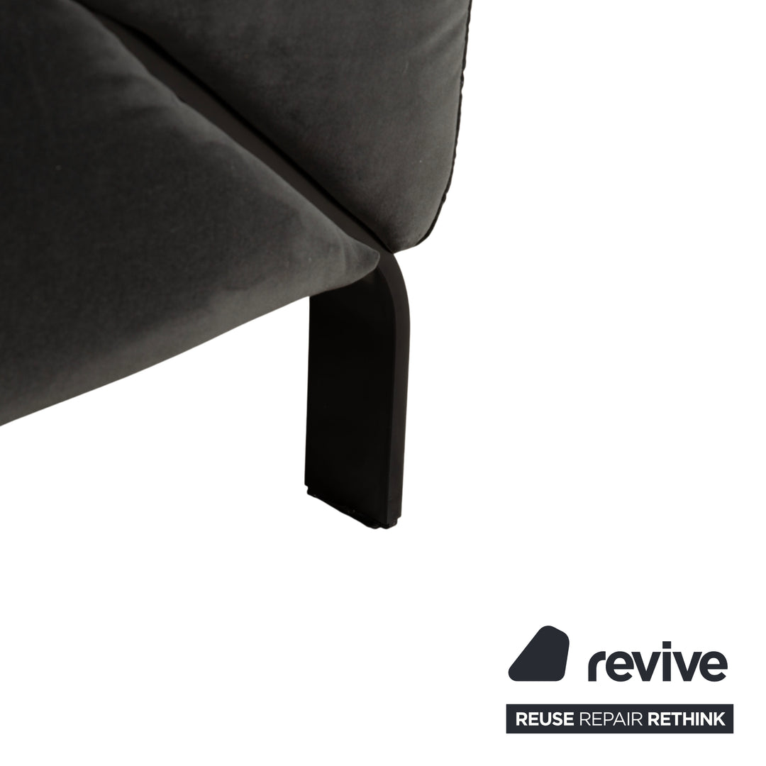 Rolf Benz 323 Stoff Dreisitzer Grau Sofa Couch