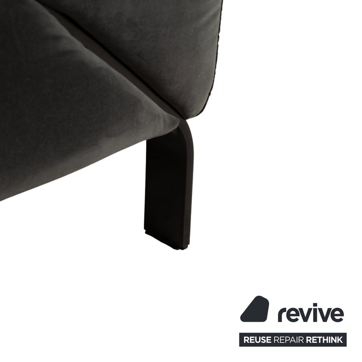 Rolf Benz 323 Stoff Dreisitzer Grau Sofa Couch