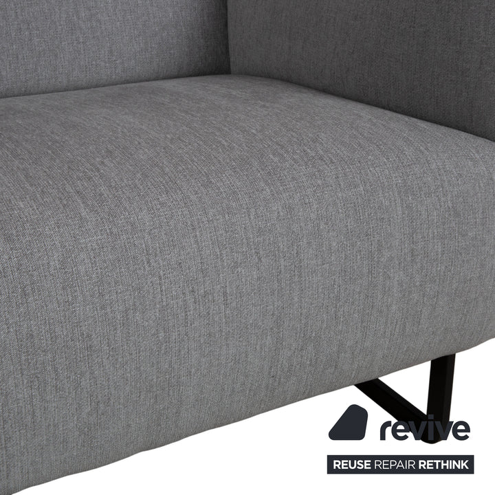 Rolf Benz 328 Stoff Dreisitzer Grau Sofa Couch
