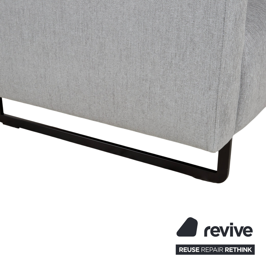 Rolf Benz 328 Stoff Dreisitzer Grau Sofa Couch