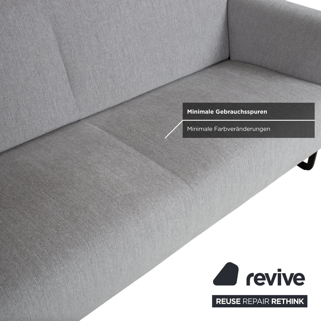 Rolf Benz 328 Stoff Dreisitzer Grau Sofa Couch