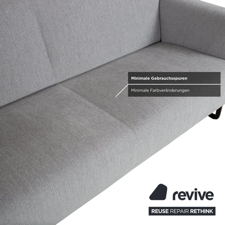 Rolf Benz 328 Stoff Dreisitzer Grau Sofa Couch