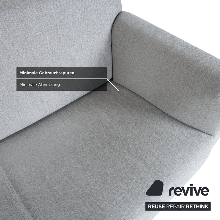 Rolf Benz 328 Stoff Dreisitzer Hellgrau Sofa Couch