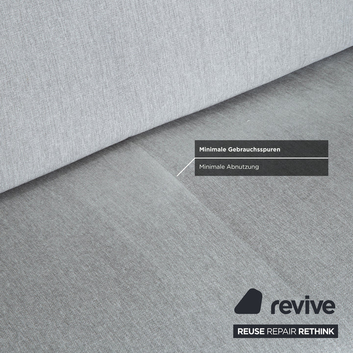 Rolf Benz 328 Stoff Dreisitzer Hellgrau Sofa Couch