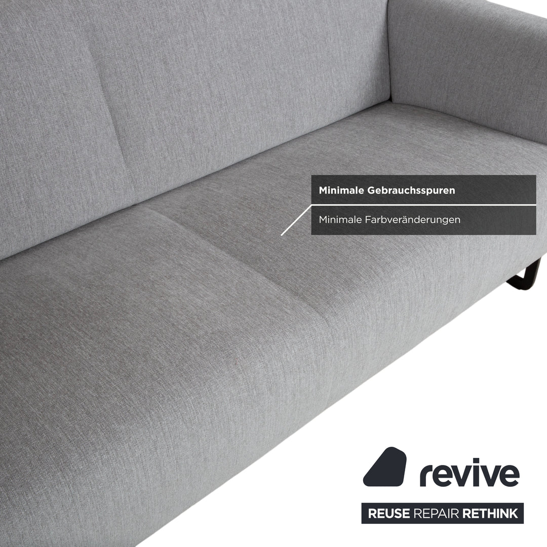 Rolf Benz 328 Fabric Suite 2x Three-Seater Grey Sofa Couch