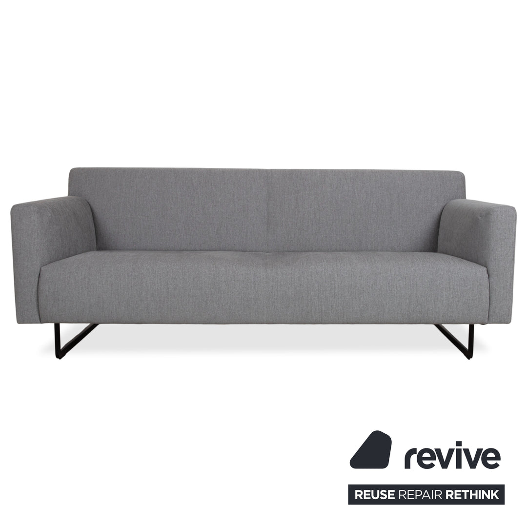 Rolf Benz 328 Fabric Suite 2x Three-Seater Grey Sofa Couch