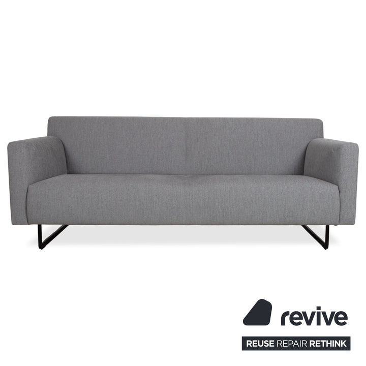 Rolf Benz 328 Fabric Suite 2x Three-Seater Grey Sofa Couch