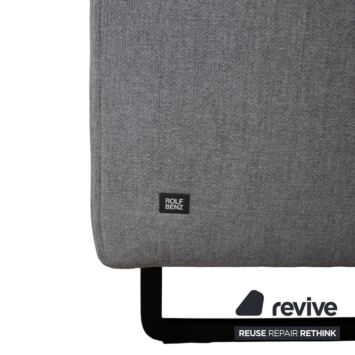 Rolf Benz 328 Ensemble en tissu 2x canapé trois places gris