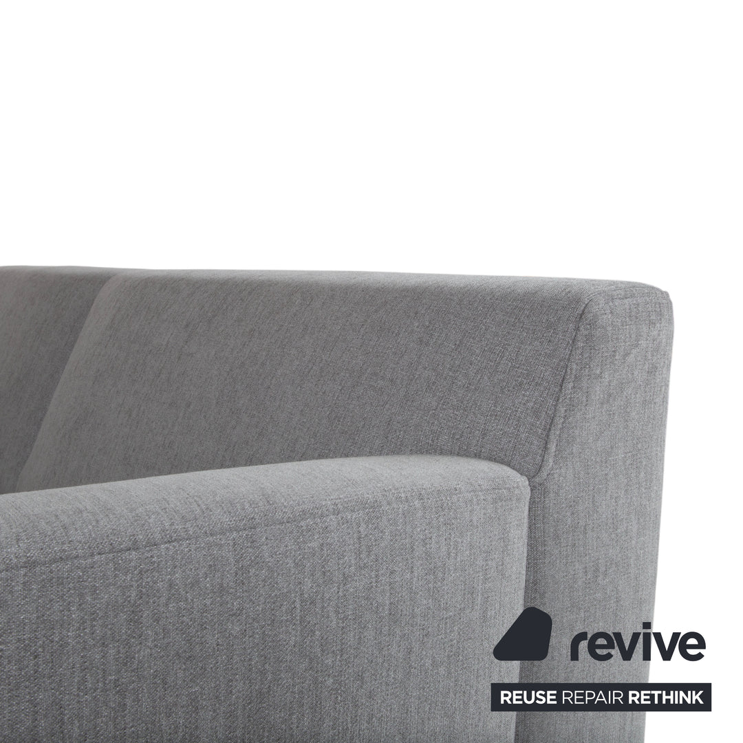 Rolf Benz 328 Fabric Suite 2x Three-Seater Grey Sofa Couch