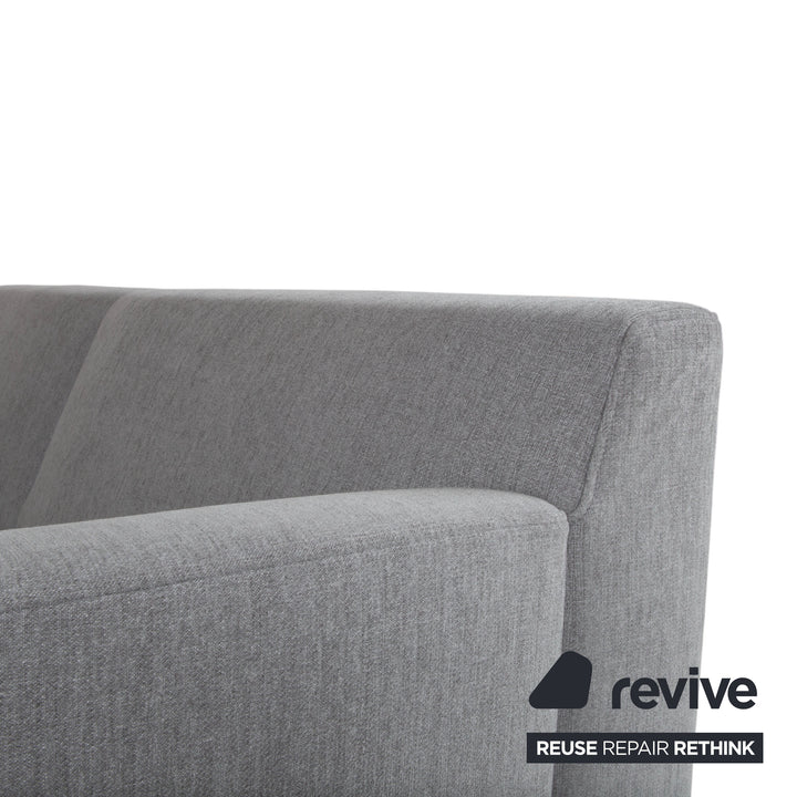 Rolf Benz 328 Fabric Suite 2x Three-Seater Grey Sofa Couch
