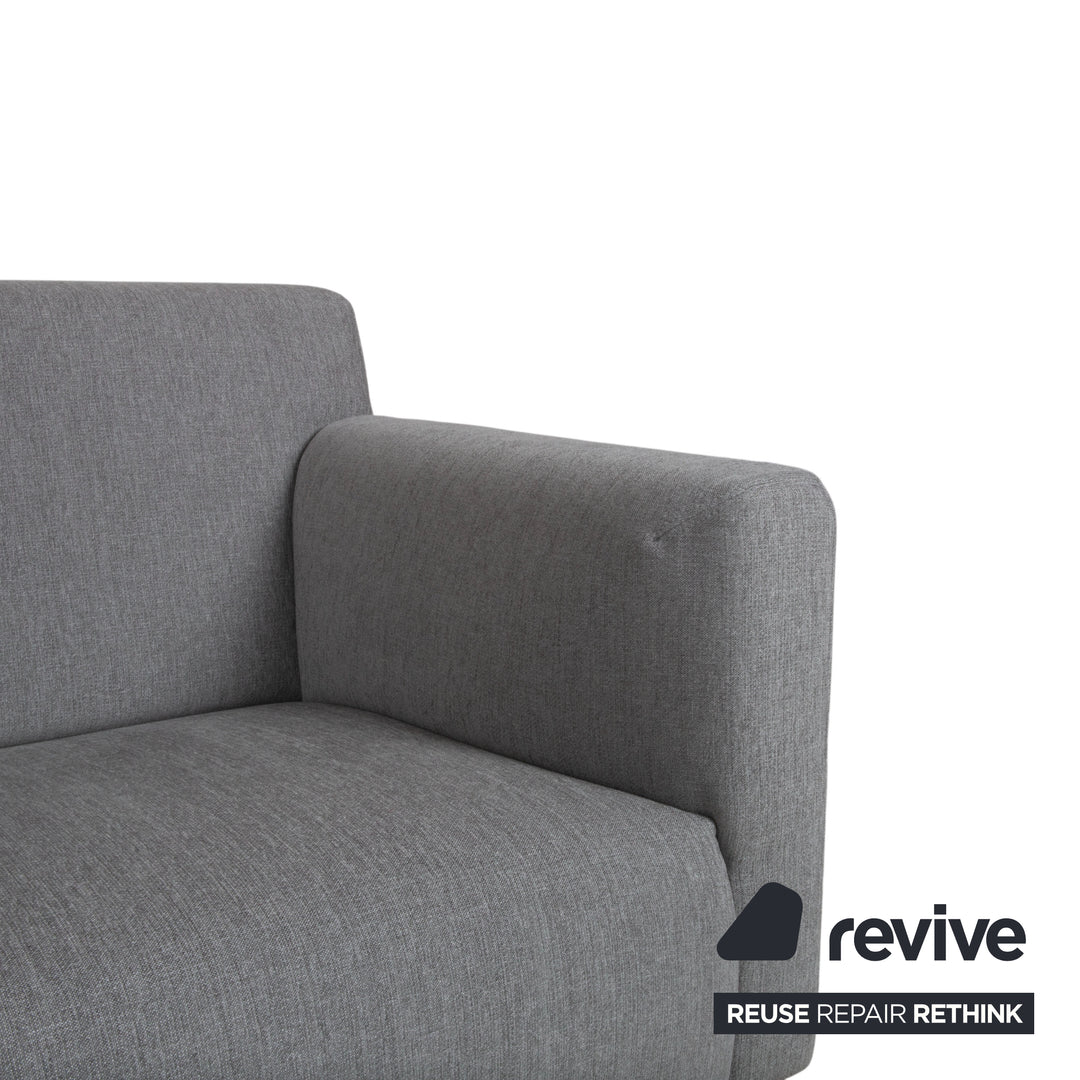 Rolf Benz 328 Ensemble en tissu 2x canapé trois places gris