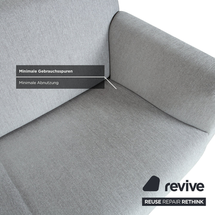 Rolf Benz 328 Ensemble en tissu 2x canapé trois places gris