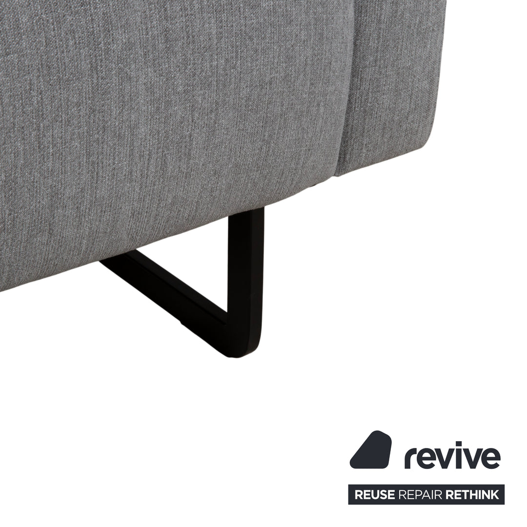 Rolf Benz 328 Ensemble en tissu 2x canapé trois places gris