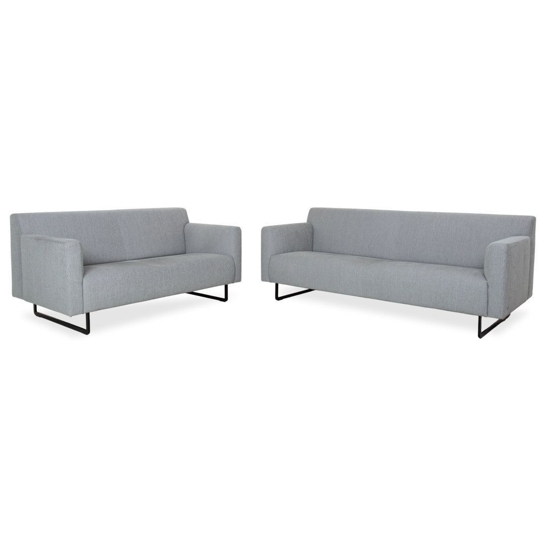 Rolf Benz 328 Fabric Suite 2x Three-Seater Grey Sofa Couch