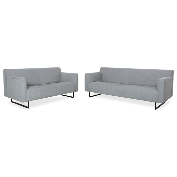Rolf Benz 328 Fabric Suite 2x Three-Seater Grey Sofa Couch