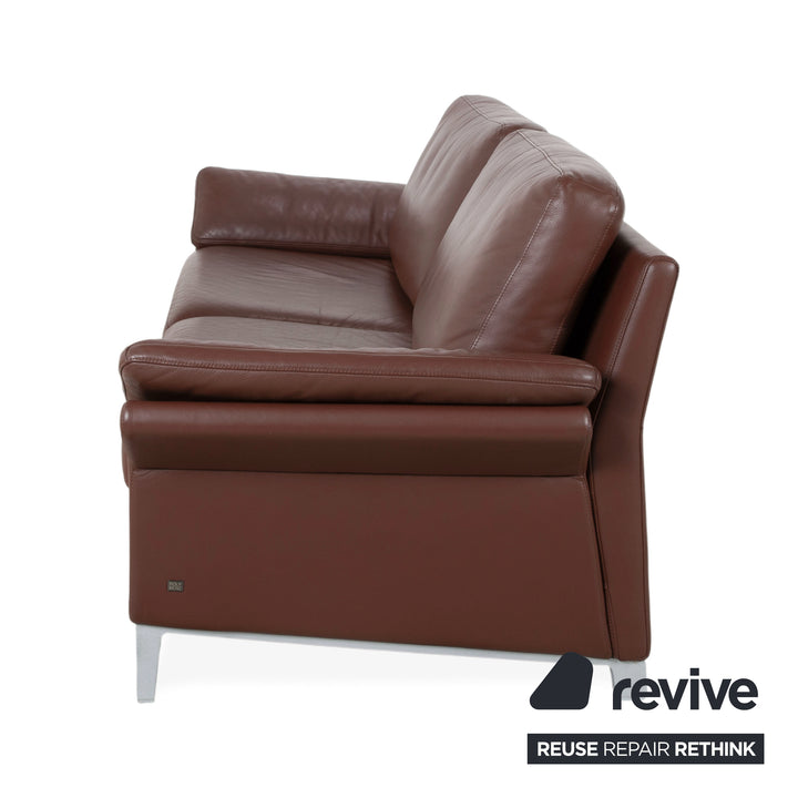 Rolf Benz 3300 Dreisitzer Leder Sofa Braun Couch