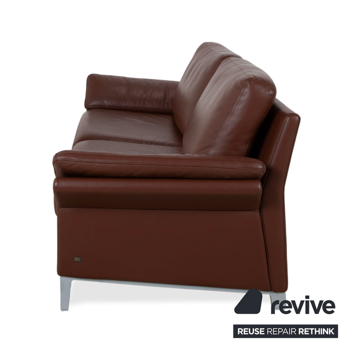 Rolf Benz 3300 Dreisitzer Leder Sofa Braun Couch
