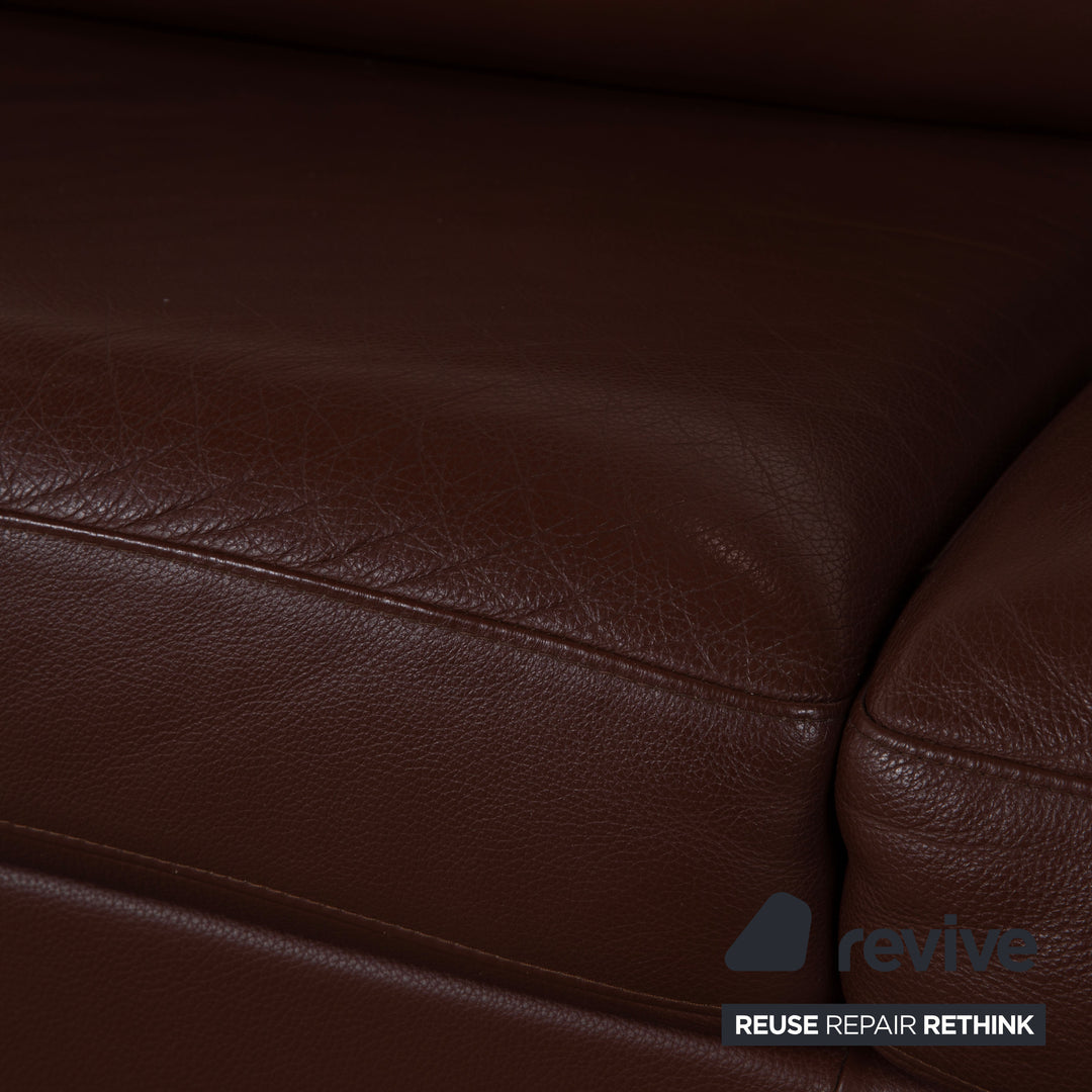 Rolf Benz 3300 Dreisitzer Leder Sofa Braun Couch