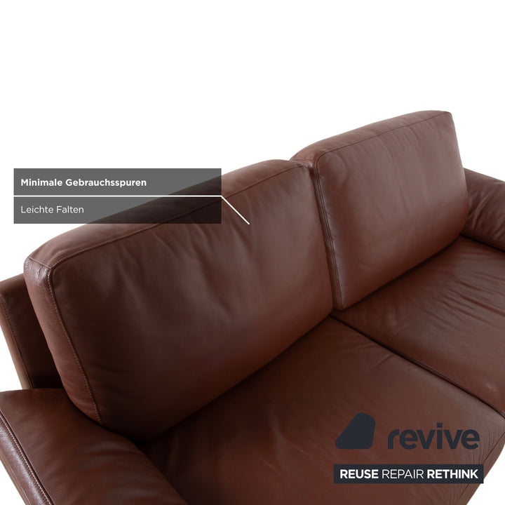 Rolf Benz 3300 Three-seater Leather Sofa Brown Couch