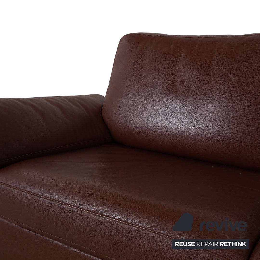 Rolf Benz 3300 Dreisitzer Leder Sofa Braun Couch