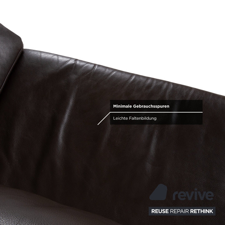 Rolf Benz 3300 Garnitur Leder Zweisitzer Dreisitzer Braun Sofa Couch
